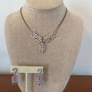 Vintage Kilmer & Daniel Art Deco Sterling Necklace and Matching Clip Ear…